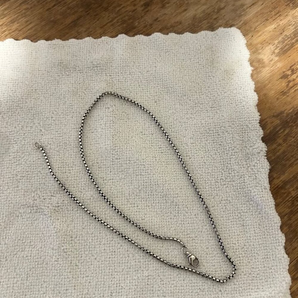 David Yurman Box Chain Necklace – 22” Sterling Silver – 2.7mm